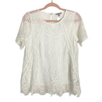 Jodifl White Lace Overlay Top NWT- Size S