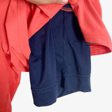Rhone MEN'S Bright Coral with Navy Mesh Waistband Athletic Shorts- Size L
