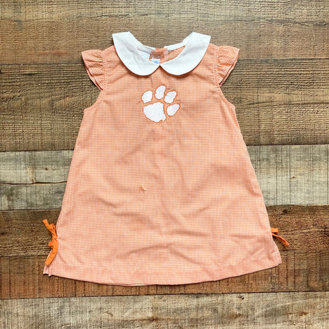 Vive La Fete Toddler Embroidered Clemson Dress- Size 2 (see notes)
