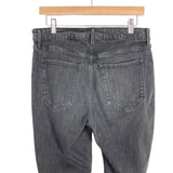 Old Navy Black Raw Hem Distressed Rockstar Super Skinny High Rise Jeans- Size 12 (Inseam 27.5”)
