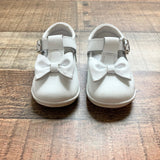 Angel Toddler White Leather Bow Mary Jane Shoes- Size 3