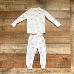 Sammy + Nat White Safari Animals Pajama Set- Size 2T