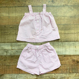 Baby Gap Pink Gingham Short Set- Size 2 Years (sold as set)