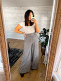 Flying Tomato Plaid Paperbag Waisted Belted Flare Pants- Size L (sold out online, Inseam 30")