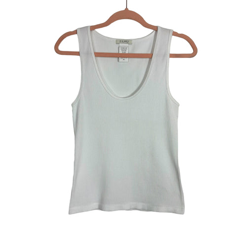 Z Supply White Ribbed Delilah Tank- Size M/L