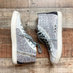P448 Skate Glitter with Side Zipper High Top Sneakers- Size 39/US 9 (sold out online)
