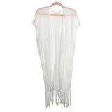 Goodnight Macaroon White Tassel Cover Up- Size S