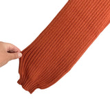 YIBOCK Brick Ribbed Turtleneck Sweater Dress- Size L