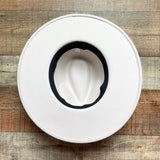 No Brand Beige Gold Chain Belted Wide Brim Fedora Hat (see notes)