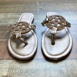 Pierre Dumas Rose Gold with Rhinestone Detail Sandals- Size 8 (see notes)