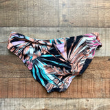 Decree Black with Multi-Color Palm Print Hipster Bikini Bottoms NWT- Size M (we have matching tankini top)