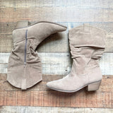 Universal Thread Tan Suede Slouchy Western Boots- Size 8.5 (sold out online, see notes)