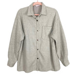 Pink Lily Gray Faux Wool Lined Shacket- Size L (see notes)