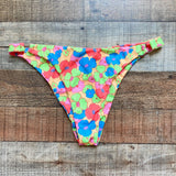 No Brand (Amazon) Neon Floral Print Padded Triangle Top and Cheeky Bottoms Bikini Set- Size M (sold out online, sold as set)