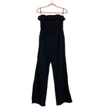 RNWY Black Strapless Split Leg Jumpsuit- Size 10
