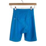 Popflex Aqua Blue Biker Shorts- Size S