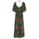 Palms Away Jungle Print Front Cutout Dress- Size S