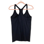 Lululemon Black Ribbed Built in Bra Tank- Size ~L (see notes)