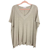 Pink Lily Oatmeal A Glorious Time Waffle Knit Top- Size XL (sold out online)
