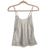 Intimately by Free People White Sand with Mesh Detail Cami NWT- Size S