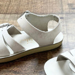 Sun-San White Leather Double Strap Sandals- Size 4 (see notes)