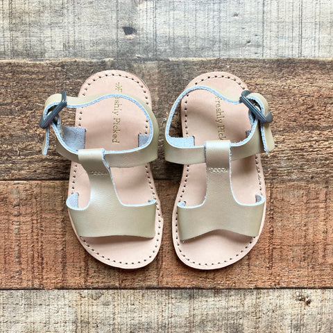 Freshly Picked Toddler Gold Leather Sandals- Size 4
