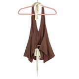Free People Brown Low Back Pant Set- Size S (sold out online, Inseam 29”)