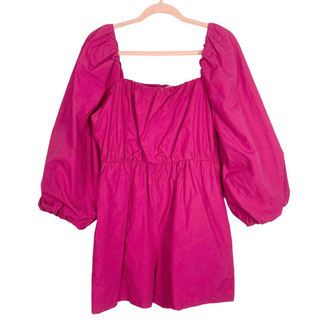 Mare Mare x Antrhopologie Hot Pink Romper- Size L (see notes, sold out online)