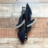 White House Black Market Pearl/Rhinestone Mesh Mules- Size 8.5 (sold out online, Like New Condition)