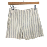 Albion Cream and Blue Striped Linen Shorts- Size XS (see notes, we have matching top)
