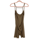 Shein Camel Open Back Romper- Size L (see notes)
