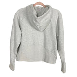 Pink Lily Heather Gray Ribbed Shoulder Making it Look Easy Quarter Zip Hooded Pullover- Size L (see notes)