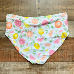 Pink Desert Citrus Print Tie Front High Waisted Bikini Bottoms- Size XL (see notes)