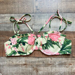 Agua Bendita x Target Peony Botanical Print with Tie Shoulder Straps Padded Underwire Bikini Top- Size XL (sold out online, we have matching bottoms)