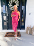 Old Navy Lotus Blossom Ribbed Knit Fitted Halter Midi Dress- Size S (sold out online)