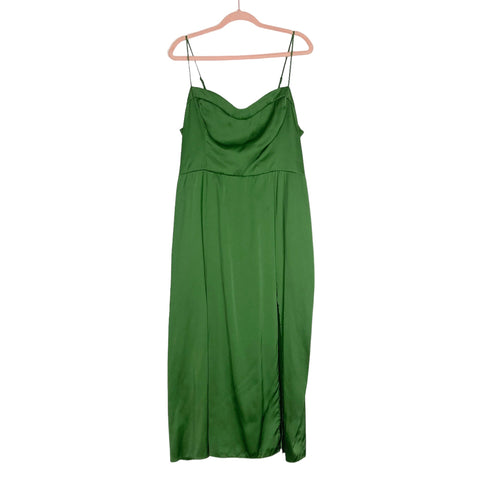 abercrombie green satin dress Abercrombie & Fitch | Dresses | Abercrombie Fitch Sleek Emerald Green Slip Dress Women