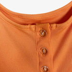 No Brand Orange Ribbed Front Button Detail Tank Dress- Size XL (see notes)