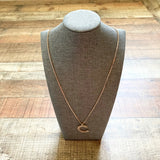 Bauble Bar Gold Box Chain with CZ "C" Pendant Necklace