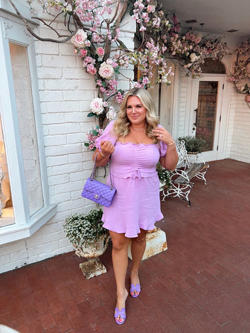 Show Me Your Mumu Purple Cinched Front Dress- Size XL (sold out online)
