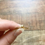 No Brand Gold Thin Band CZ Ring- Size 6.5
