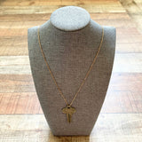 No Brand Joy Key Pendant with Long Gold Chain Necklace