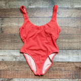 Re-Imagined by J. Crew Red Scrunchie Classic Scoop Neck Padded One Piece- Size 12 (sold out online)