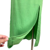SNDYS Everyday Green Linen Front Slit Strapless Dress- Size XL (currently sold out online)