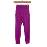 Lululemon Purple Side Pocket Leggings- Size 4 (Inseam 24”)
