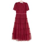 Ivy City Red Hand Beaded Anastasia Mommy Dress- Size S (we have matching mini dress)