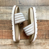 Oasis Society Leather Puff Strap Platform Sandals- Size 9