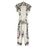 Farm Rio Floral Button Up Belted Jumpsuit- Size XS