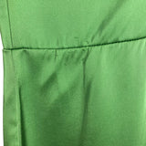 Abercrombie & Fitch Green Satin Smocked Back Front Slit Dress- Size XL (see notes)