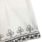 Zara White/Black Linen Embroidered Pattern Shorts- Size XS (we have matching top, see notes)