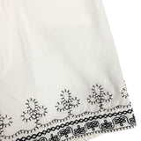 Zara White/Black Linen Embroidered Pattern Shorts- Size XS (we have matching top, see notes)